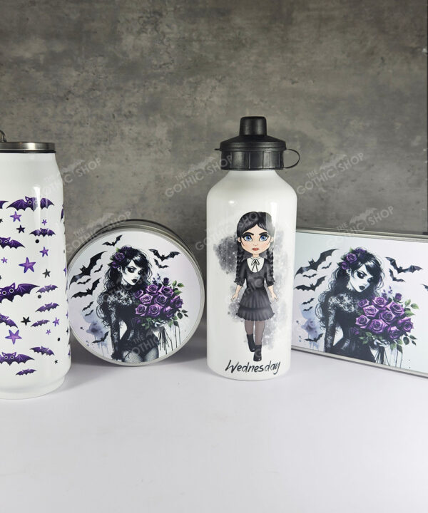 belladonna goth lady purple roses keepsake round tin