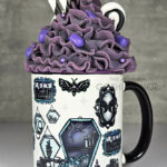 bookish nook spider bookshelves gothic mug gift