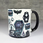 bookish nook spider bookshelves gothic mug gift