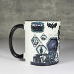bookish nook spider bookshelves gothic mug gift