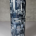 witchy curios & grey tabby cat coffin bookshelves bookish gothic 20oz straight tumbler (copy)