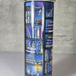 dark romance oddities library bookcase bookish ombre gothic 20oz straight tumbler