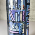 dark romance oddities library bookcase bookish ombre gothic 20oz straight tumbler
