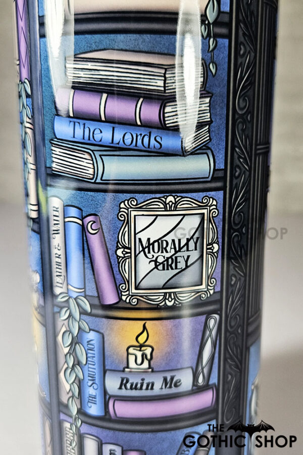 dark romance oddities library bookcase bookish ombre gothic 20oz straight tumbler