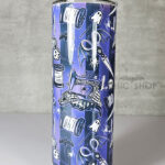 sew magical crafter's bright purple stripe gothic 20oz straight tumbler
