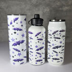 purple bats and stars gothic 20oz straight tumbler