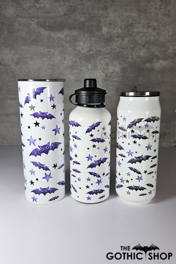 purple bats and stars gothic 20oz straight tumbler