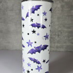 purple bats and stars gothic 20oz straight tumbler