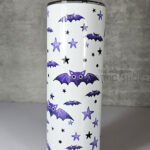 purple bats and stars gothic 20oz straight tumbler