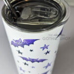 purple bats and stars gothic 20oz straight tumbler