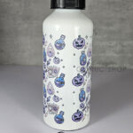 purple pumpkins & ghosts 600ml screw lid metal sports water bottle