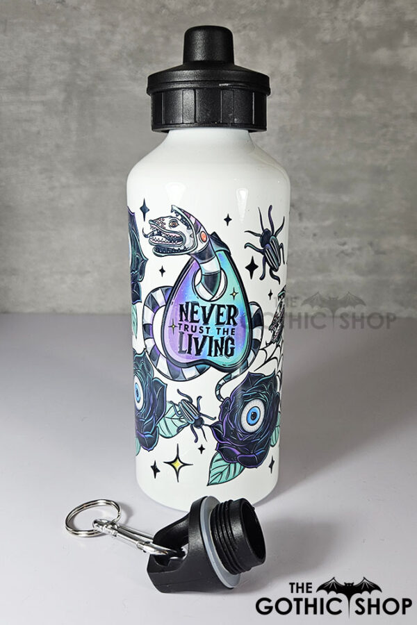 never trust the living sandworm & planchette 600ml screw lid metal sports water bottle