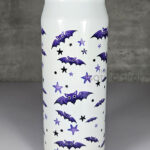 purple bats & stars gothic can style 425ml tumbler