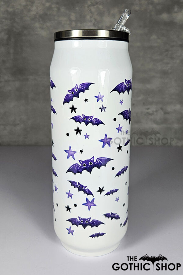 purple bats & stars gothic can style 425ml tumbler