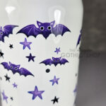purple bats & stars gothic can style 425ml tumbler