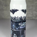 bookish babe witchy curios ghosts & bats bookshelves gothic can style 425ml tumbler