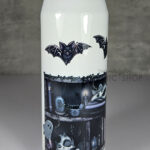 bookish babe witchy curios ghosts & bats bookshelves gothic can style 425ml tumbler