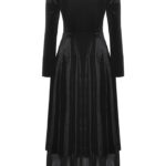 dw1057 long black gothic dress with bat wing collar by dark in love