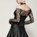 tw631 versatile black distressed mesh gothic top by dark in love