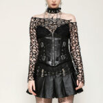 tw631 versatile black distressed mesh gothic top by dark in love