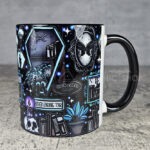 bookish nook spider bookshelves gothic mug gift