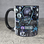 bookish nook spider bookshelves gothic mug gift