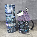 bookish nook spider bookshelves gothic mug gift
