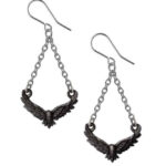 conspiracy raven earrings by alchemy gothic