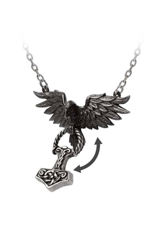hrafnhamerr pendant necklace by alchemy gothic