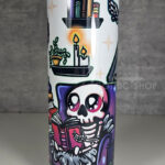 dead reader skeleton bookish gothic 20oz straight tumbler