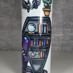 dead reader skeleton bookish gothic 20oz straight tumbler