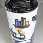 dead reader skeleton bookish gothic 20oz straight tumbler