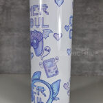 gamer ghoul pink and blue gothic 20oz straight tumbler