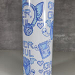 gamer ghoul blue gothic 20oz straight tumbler