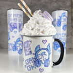 gamer ghoul pastel pink and blue gothic mug gift