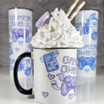 gamer ghoul pastel pink and blue gothic mug gift