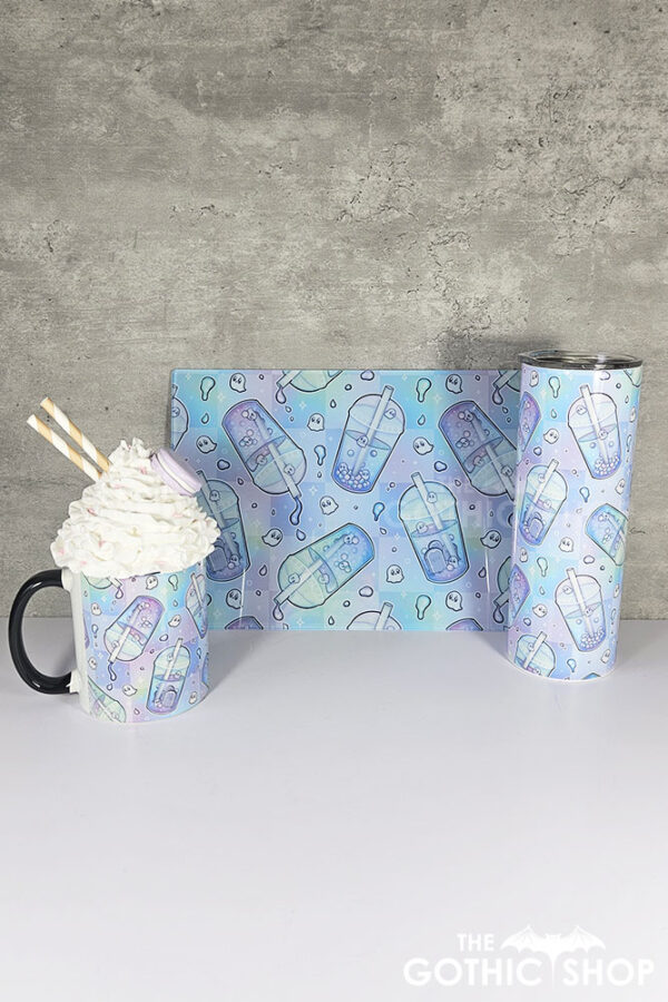 haunted boba ghost bubble tea pastel gothic 20oz straight tumbler