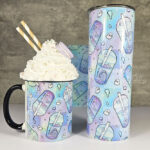 haunted boba ghost bubble tea pastel gothic 20oz straight tumbler