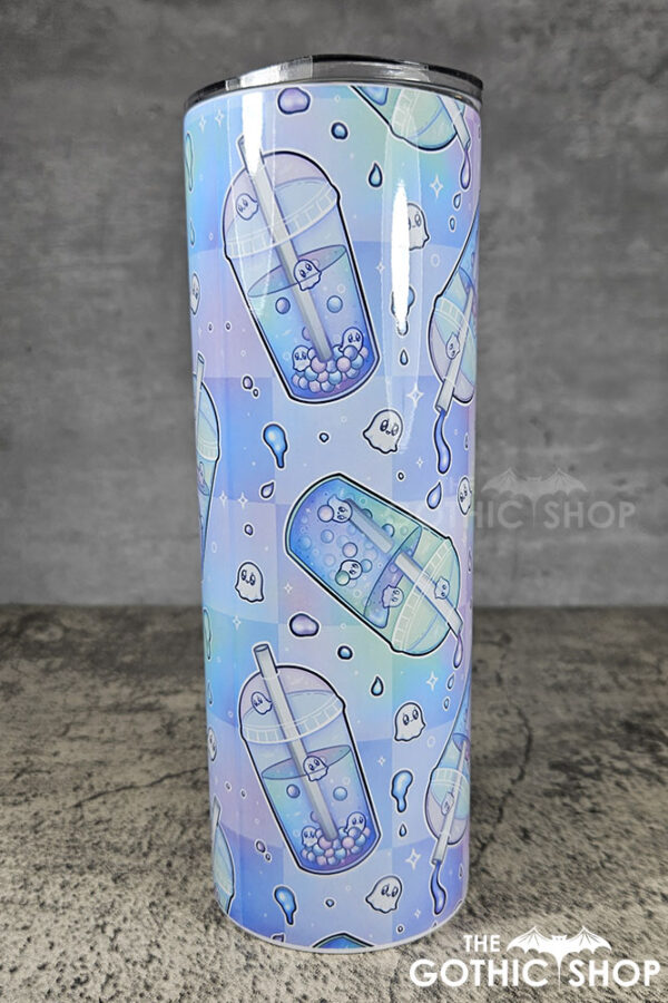 haunted boba ghost bubble tea pastel gothic 20oz straight tumbler