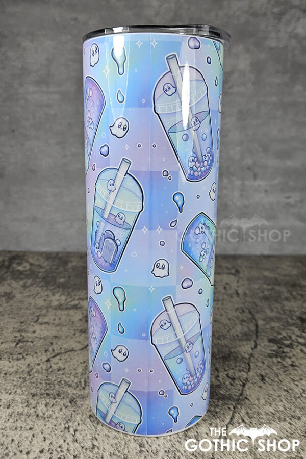 haunted boba ghost bubble tea pastel gothic 20oz straight tumbler