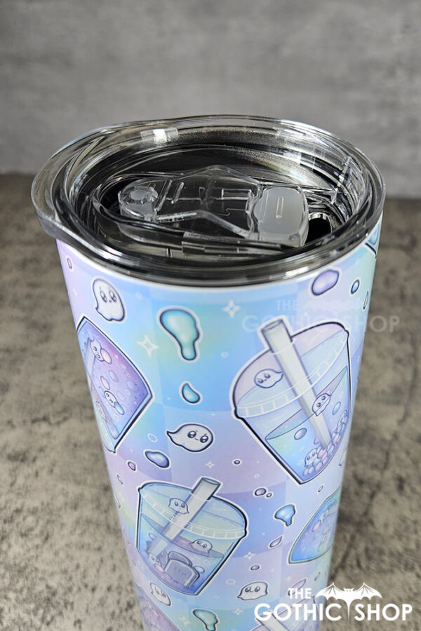 haunted boba ghost bubble tea pastel gothic 20oz straight tumbler