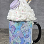 haunted boba ghost bubble tea pastel pink and blue gothic mug gift
