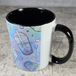 haunted boba ghost bubble tea pastel pink and blue gothic mug gift