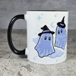 kawaii witchy ghosties & stars gothic mug