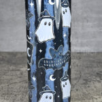 kawaii witchy ghosties ouija bats grey stripe gothic 20oz straight tumbler