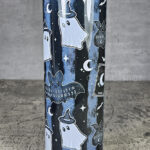kawaii witchy ghosties ouija bats grey stripe gothic 20oz straight tumbler