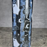 kawaii witchy ghosties ouija bats grey stripe gothic 20oz straight tumbler