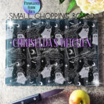 kawaii witchy ghosties ouija bats grey stripe glass chopping board or worktop protector
