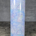 kawaii witchy ghosties ouija bats pastel pink blue gothic 20oz straight tumbler