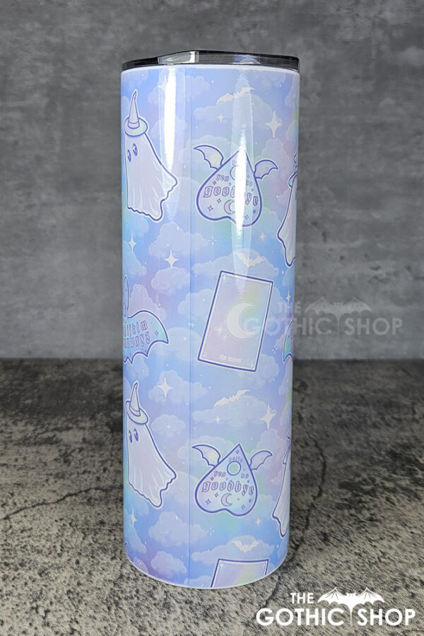 kawaii witchy ghosties ouija bats pastel pink blue gothic 20oz straight tumbler